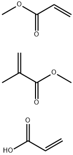 2-Propenoic acid, 2-methyl-, methyl ester, polymer with methyl 2-propenoate and 2-propenoic acid, ammonium salt Struktur