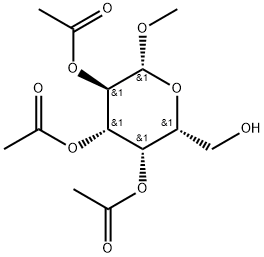 Methyl 2,3,4-tri-O-acetyl-β-D-galactopyranoside Struktur