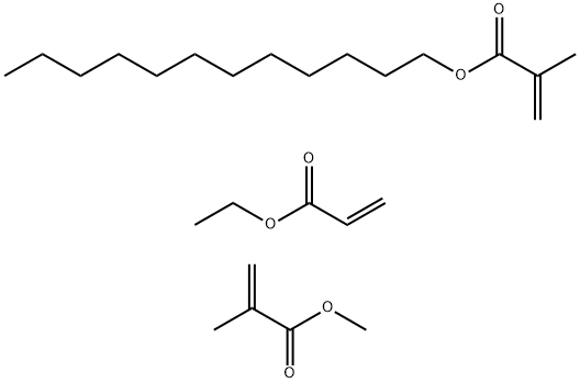 2-Propenoic acid, 2-methyl-, dodecyl ester, polymer with ethyl 2-propenoate and methyl 2-methyl-2-propenoate Struktur