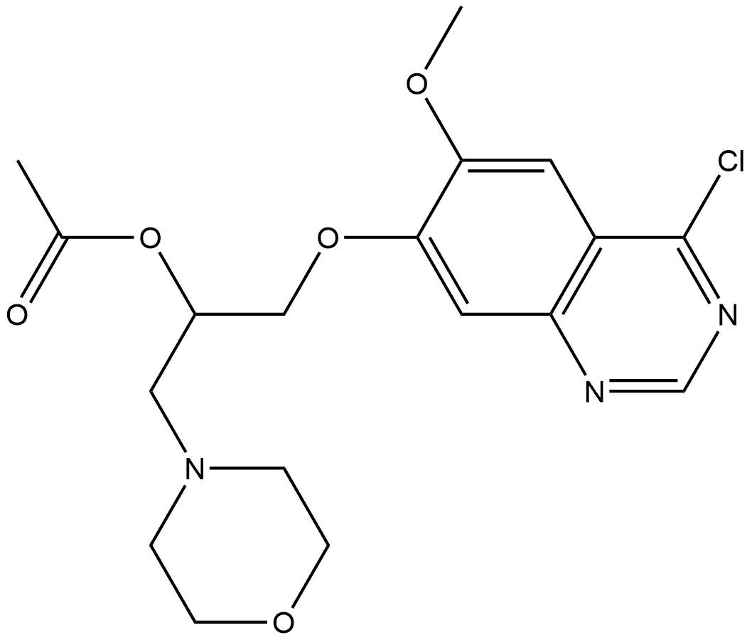 4-Morpholineethanol, α-[[(4-chloro-6-methoxy-7-quinazolinyl)oxy]methyl]-, 4-acetate