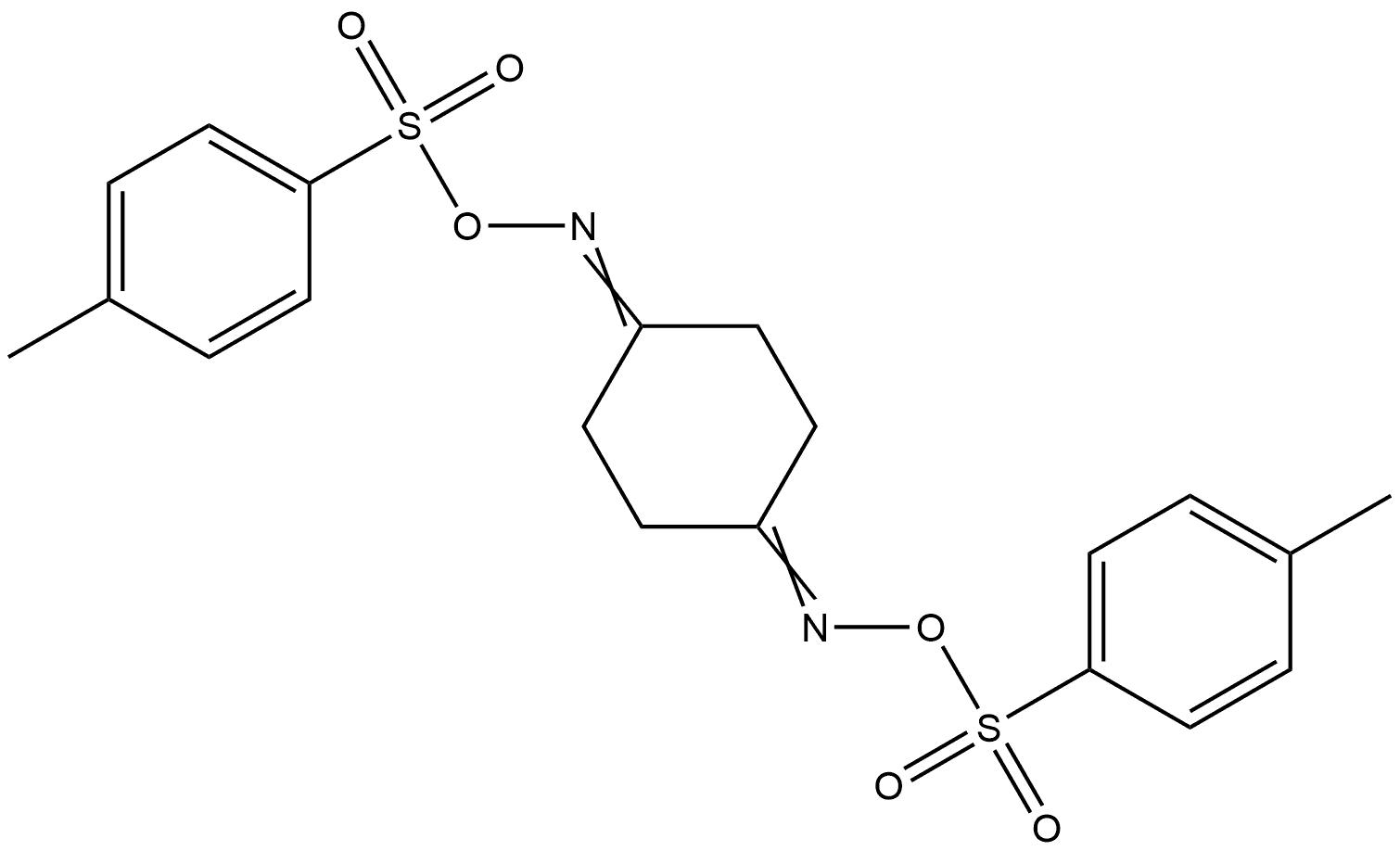 cyclohexane-1,4-dione O,O-ditosyl dioxime Struktur