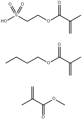 2-Propenoic acid, 2-methyl-, butyl ester, polymer with methyl 2-methylpropenoate and 2-sulfoethyl 2-methyl-2-propenoate Struktur