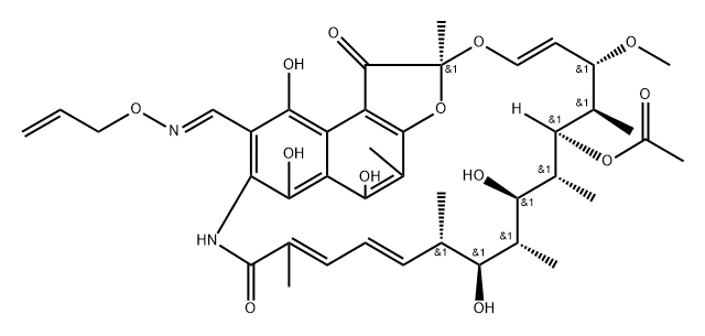 3-(Allyloxyiminomethyl)rifamycin SV Struktur