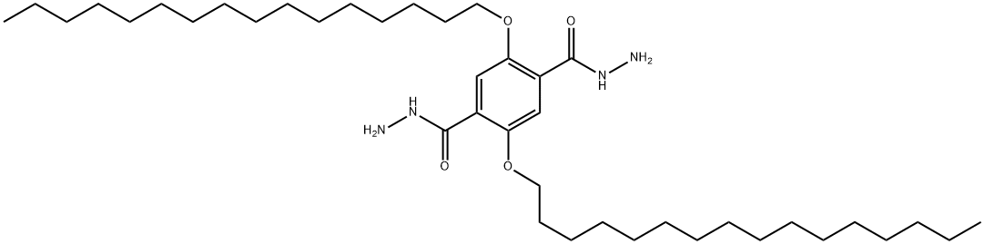 1,4-Benzenedicarboxylic acid, 2,5-bis(hexadecyloxy)-, 1,4-dihydrazide Struktur