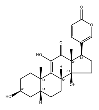 Bufa-9(11),20,22-trienolide, 3,11,14-trihydroxy-12-oxo-, (3β,5β)- Struktur