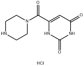 6-(piperazine-1-carbonyl)-1H-pyrimidine-2,4-dione hydrochloride Struktur