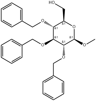 β-D-Glucopyranoside, methyl 2,3,4-tris-O-(phenylmethyl)- Struktur