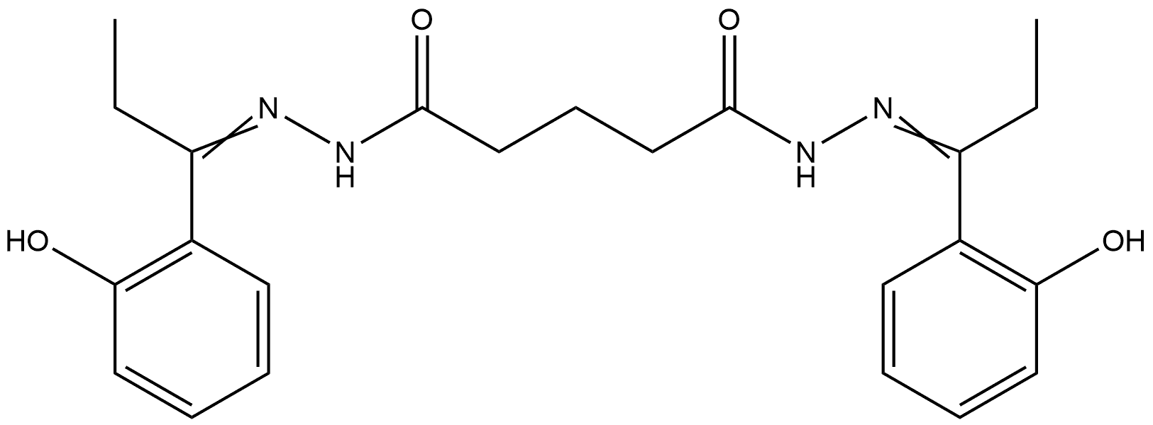 (N'1E,N'5E)-N'1,N'5-bis(1-(2-hydroxyphenyl)propylidene)glutarohydrazide Struktur