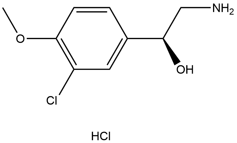 (S)-2-amino-1-(3-chloro-4-methoxyphenyl)ethan-1-ol hydrochloride Struktur