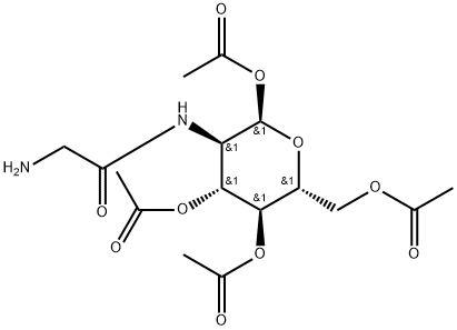 1,3,4,6-Tetra-O-acetyl-2-[(2-aminoacetyl)amino]-2-deoxy-a-D-glucopyranose Struktur