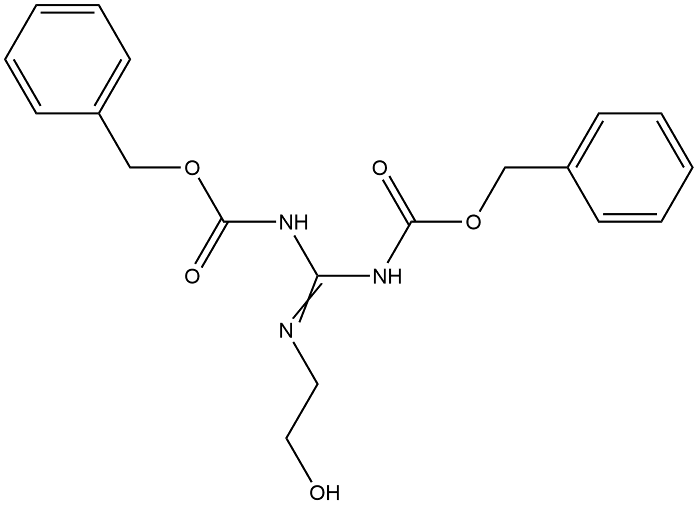 N,N'-bis-Cbz-N''-(2-hydroxyethyl)-guanidine Struktur