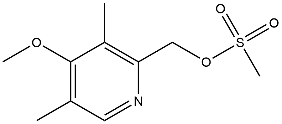 2-Pyridinemethanol, 4-methoxy-3,5-dimethyl-, 2-methanesulfonate Struktur