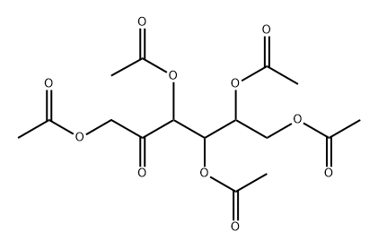 1,3,4,5,6-Penta-O-acetyl-2-keto-D-fructose Struktur