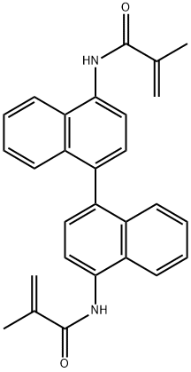 2-Propenamide, N,N'-[1,1'-binaphthalene]-4,4'-diylbis[2-methyl- (9CI) Struktur