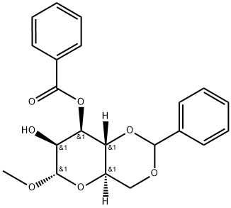 Methyl 3-O-benzoyl-4,6-O-benzylidene-α-D-mannopyranoside Struktur