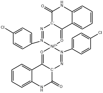 bis[3-[(4-chlorophenyl)azo]quinoline--2,4(1H,3H)-dionato]nickel Struktur