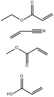 2-Propenoic acid, polymer with ethyl 2-propenoate, methyl 2-propenoate and 2-propenenitrile Struktur