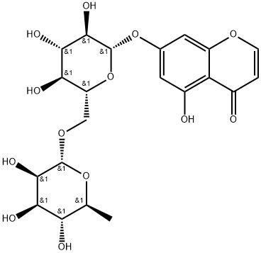 5,7-Dihydroxychromone 7-rutinoside Struktur