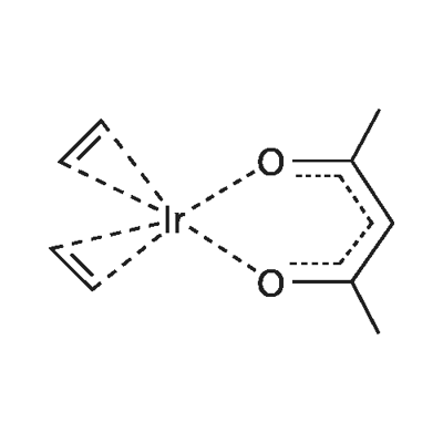 Bis(ethylene)2,4-pentanedianatoIridium(I) Struktur