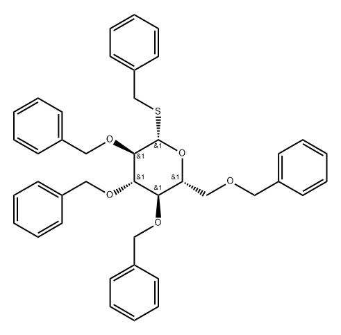 benzyl 2,3,4,6-tetra-O-benzyl-1-thio-β-D-glucopyranoside Struktur