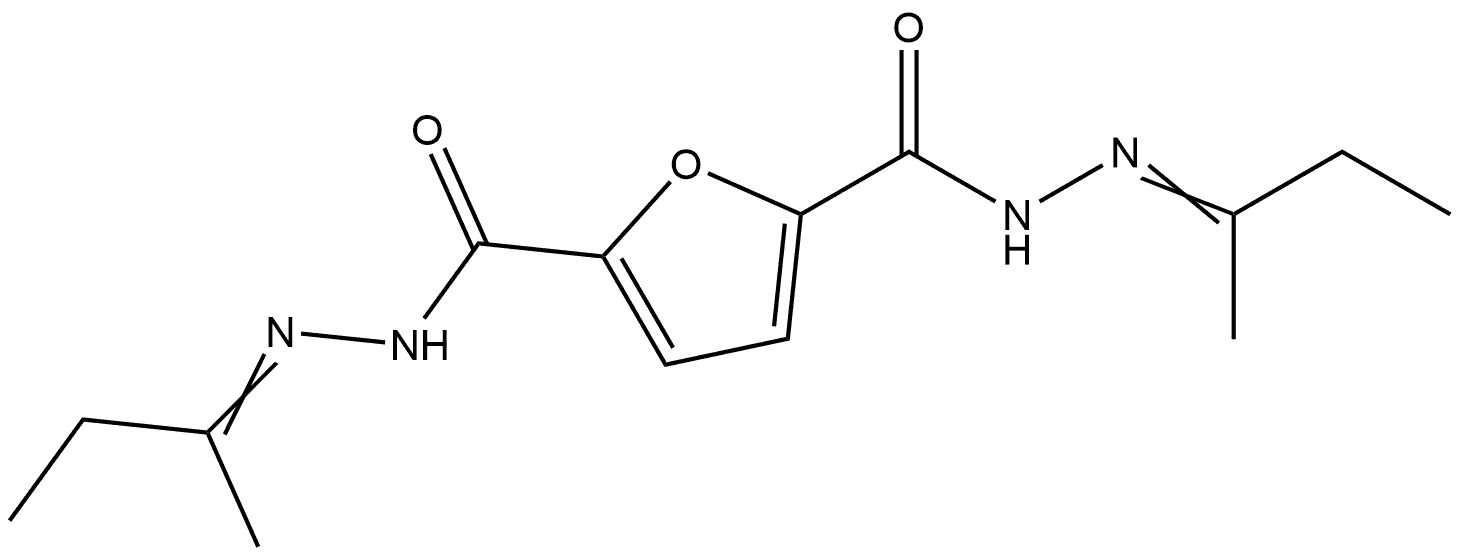 2-N,5-N-bis[(Z)-butan-2-ylideneamino]furan-2,5-dicarboxamide Struktur