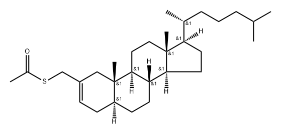 5α-Cholest-2-ene-2-methanethiol acetate Struktur