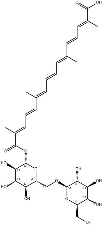 trans-Crocetin (β-D-gentiobiosyl) ester Struktur