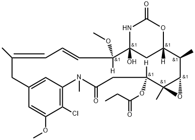 Maytansine, 2-de(acetylmethylamino)- Struktur