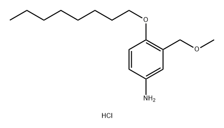 m-Toluidine, alpha-methoxy-4-(octyloxy)-, hydrochloride Struktur