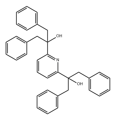 α,α,α',α'-Tetrabenzyl-2,6-pyridinedimethanol Struktur