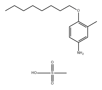 Benzenamine, 3-methyl-4-(octyloxy)-, methanesulfonate (1:1) Struktur