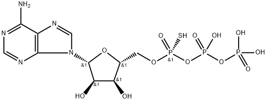 Adenosine-5''-O-(1-thiotriphosphoric acid), Sp-isomer Struktur