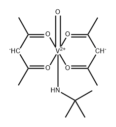 (tert-Butylamine)bis(2,4-pentanedionato)oxovanadium(4+) Struktur