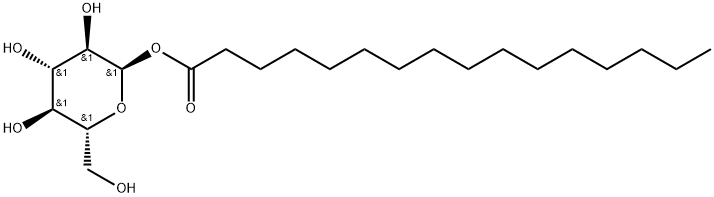 α-D-Glucopyranose, 1-hexadecanoate Struktur