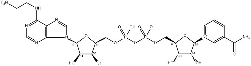 Adenosine 5'-(trihydrogen diphosphate), N-(2-aminoethyl)-, P'→5'-ester with 3-(aminocarbonyl)-1-β-D-ribofuranosylpyridinium, inner salt Struktur