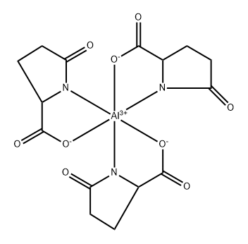 tris(5-oxo-L-prolinato-N1,O2)aluminium  Struktur