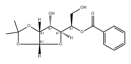 α-D-Allofuranose, 1,2-O-(1-methylethylidene)-, 5-benzoate Struktur