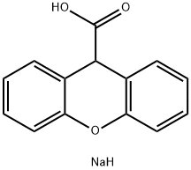 9H-Xanthene-9-carboxylic acid, sodium salt (1:1) Struktur