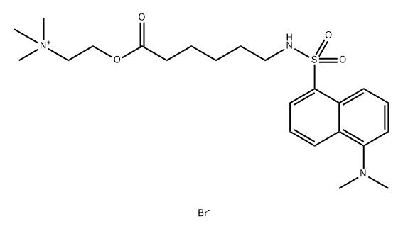 (1-(5-dimethylaminonaphthalene)sulfonamido)-n-hexanoic acid-beta-N-trimethylammonium ethyl ester Struktur