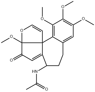 N-[(7S)-5,6,7,9,9a,10a-Hexahydro-1,2,3,9a-tetramethoxy-9-oxobenzo[9,10]heptaleno[2,3-b]oxiren-7-yl]acetamide Struktur