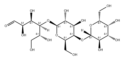 D-Galactose, O-β-D-galactopyranosyl-(1→4)-O-β-D-galactopyranosyl-(1→4)- Struktur