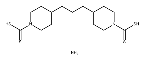 1-Piperidinecarbodithioic acid, 4,4'-(1,3-propanediyl)bis-, diammonium salt (9CI) Struktur