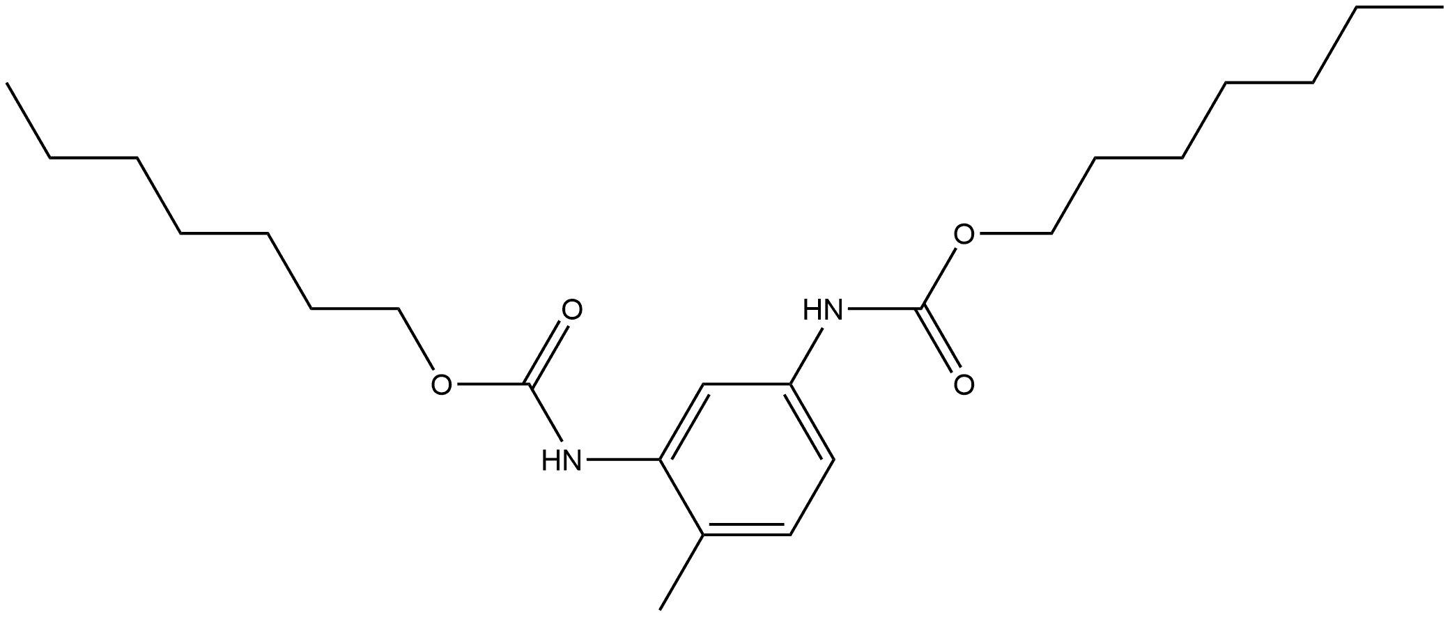 Carbamic acid, N,N'-(4-methyl-1,3-phenylene)bis-, C,C'-diheptyl ester Struktur