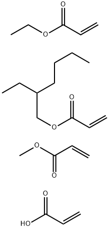 2-Propenoic acid, polymer with 2-ethylhexyl 2-propenoate, ethyl 2-propenoate and methyl 2-propenoate Struktur