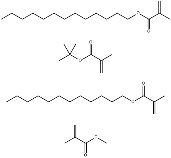 2-Propenoic acid, 2-methyl-, methyl ester, polymer with 2-propenoic acid, 2-methyl-,1,1-dimethylethyl ester, 2-propenoic acid, 2-methyl-, dodecyl ester, and 2-propenoic acid, 2-methyl-, tridecyl ester Struktur