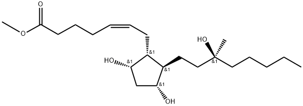 Prost-5-en-1-oic acid, 9,11,15-trihydroxy-15-methyl-, methyl ester, (5Z,9α,11α,15S)- (9CI) Struktur