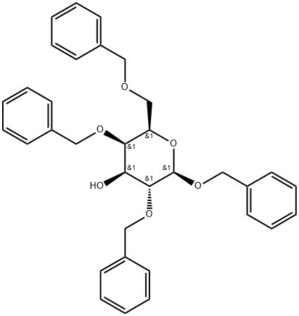 β-D-Galactopyranoside, phenylmethyl 2,4,6-tris-O-(phenylmethyl)- Struktur