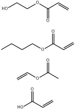 2-propenoic acid, polymer with butyl 2-propenoate, ethenyl acetate and 2-hydrox Struktur