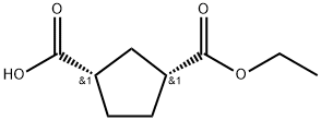 1,3-Cyclopentanedicarboxylic acid, monoethyl ester, cis- (9CI) Struktur