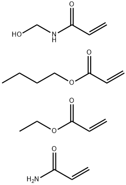 2-Propenoic acid, butyl ester, polymer with ethyl 2-propenoate, N-(hyd roxymethyl)-2-propenamide and 2-propenamide Struktur